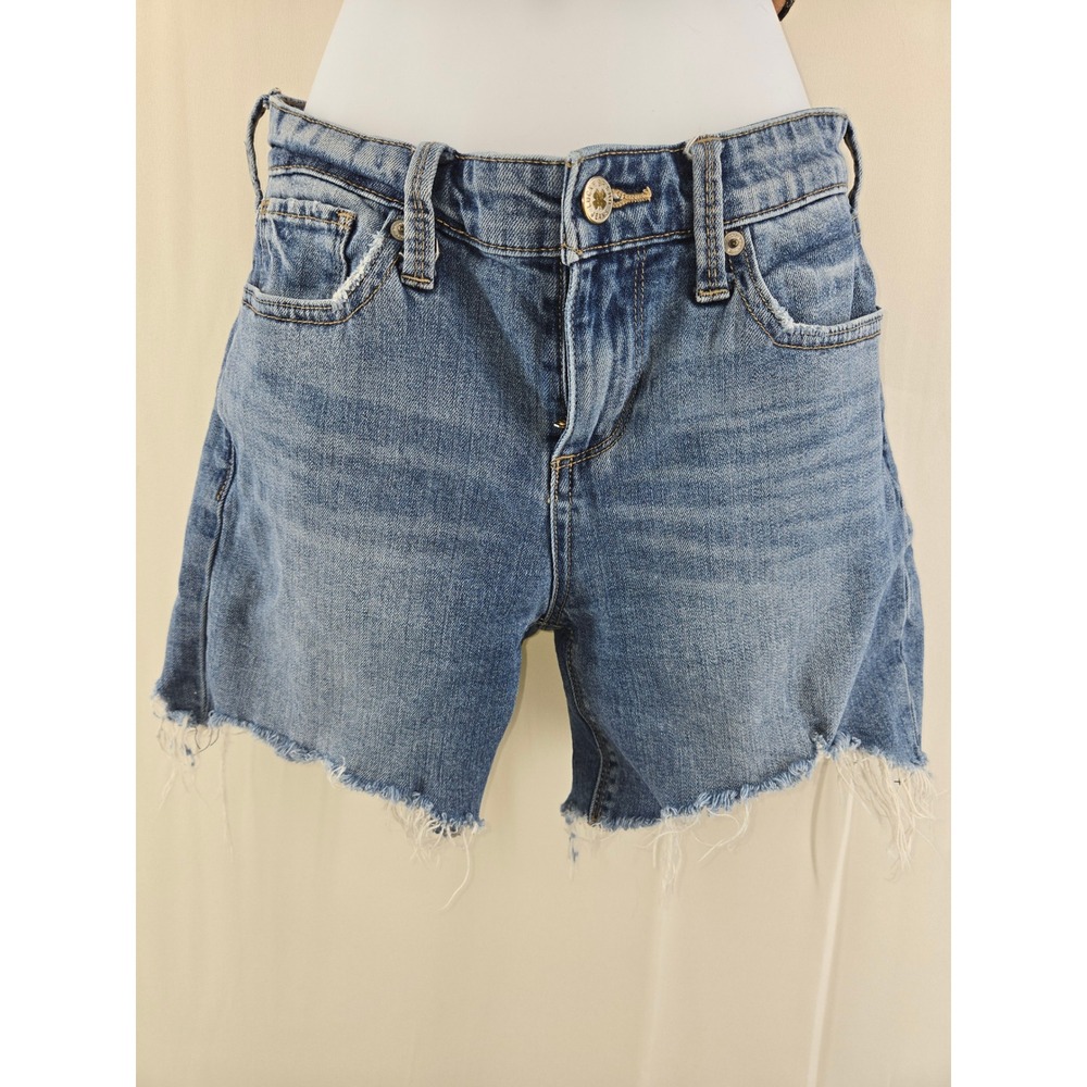 Lucky Brand Ava Denim Shorts Mid Rise 0 25 Blue Indie Boho Jorts
